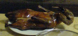 A cooked duck.