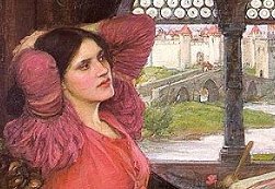 Detail from a painting of the Lady of Shalott by John William Waterhouse.